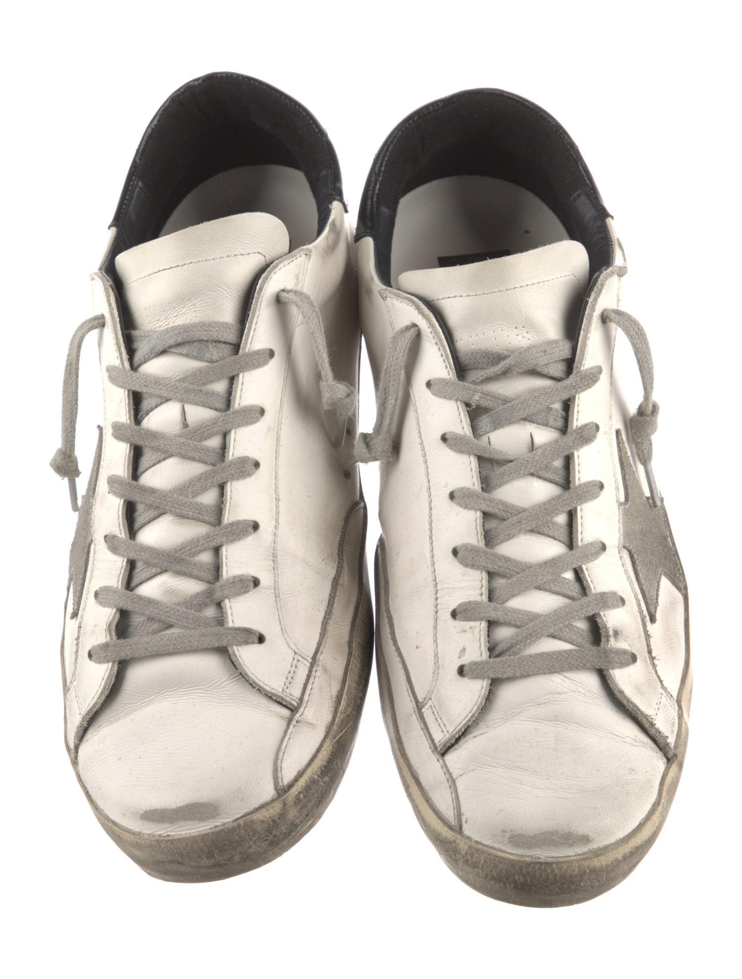 Golden Goose Leather Distressed Accents Sneakers